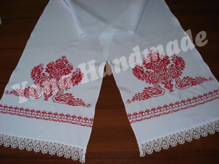 Рушник весільний - Лебеді (хрестик)